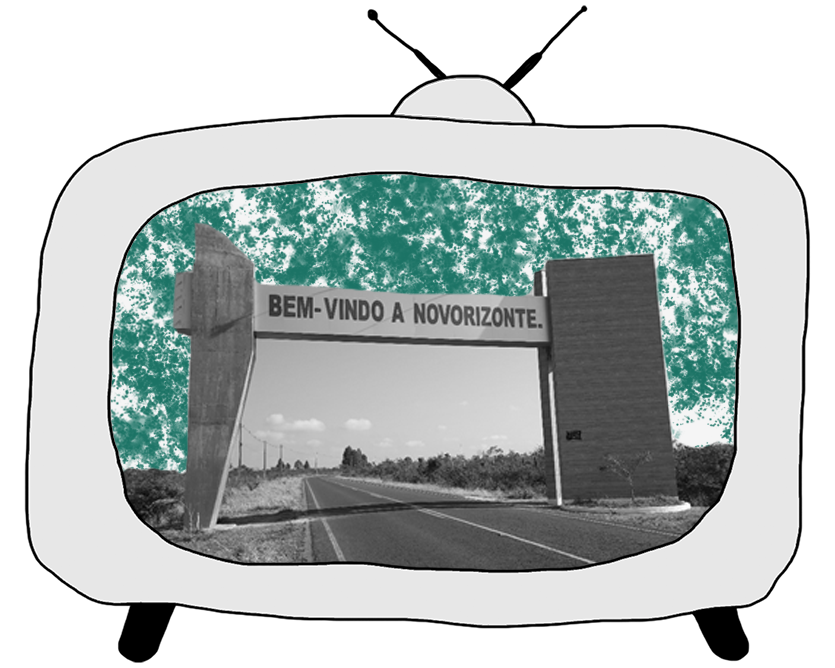 Portal de boas-vindas ao município de Novorizonte.